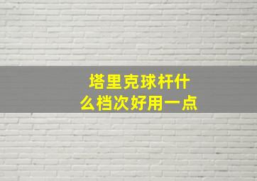 塔里克球杆什么档次好用一点