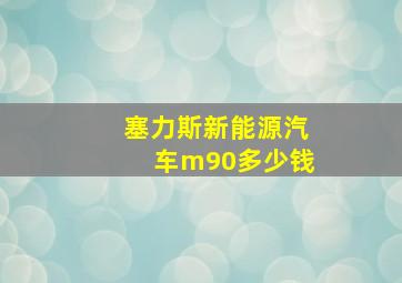 塞力斯新能源汽车m90多少钱