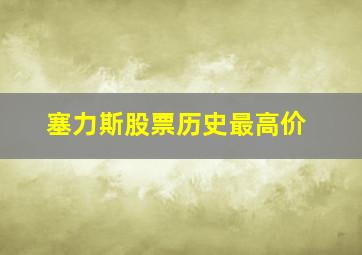 塞力斯股票历史最高价