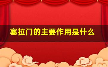 塞拉门的主要作用是什么