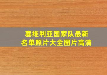 塞维利亚国家队最新名单照片大全图片高清