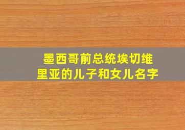 墨西哥前总统埃切维里亚的儿子和女儿名字