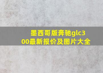 墨西哥版奔驰glc300最新报价及图片大全