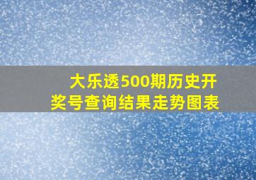 大乐透500期历史开奖号查询结果走势图表