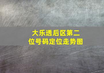 大乐透后区第二位号码定位走势图