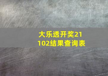 大乐透开奖21102结果查询表