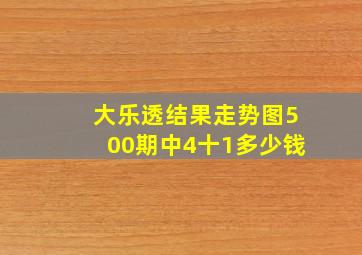 大乐透结果走势图500期中4十1多少钱