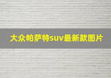 大众帕萨特suv最新款图片