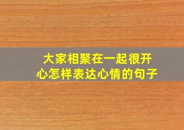 大家相聚在一起很开心怎样表达心情的句子