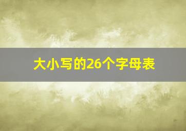 大小写的26个字母表