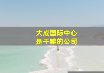 大成国际中心是干嘛的公司