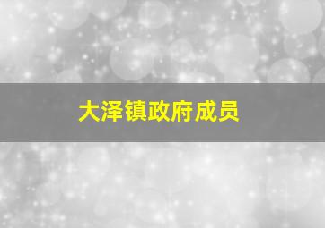 大泽镇政府成员