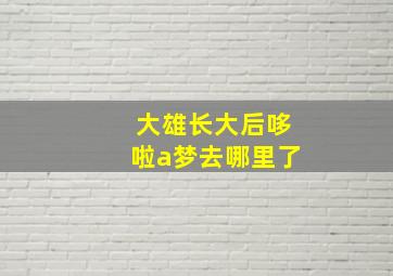 大雄长大后哆啦a梦去哪里了