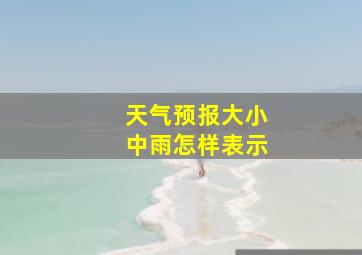 天气预报大小中雨怎样表示