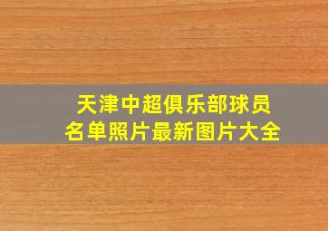 天津中超俱乐部球员名单照片最新图片大全