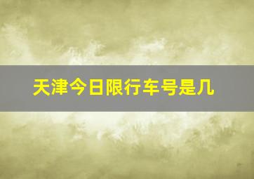 天津今日限行车号是几