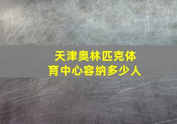 天津奥林匹克体育中心容纳多少人