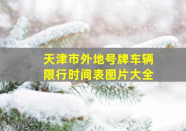 天津市外地号牌车辆限行时间表图片大全