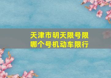 天津市明天限号限哪个号机动车限行