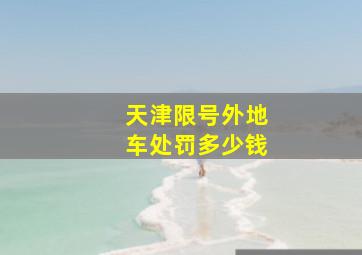 天津限号外地车处罚多少钱