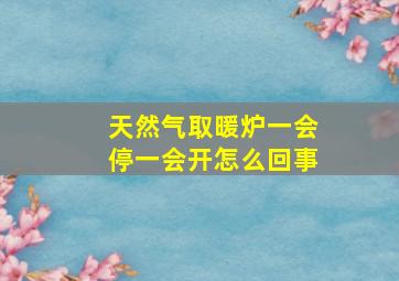 天然气取暖炉一会停一会开怎么回事