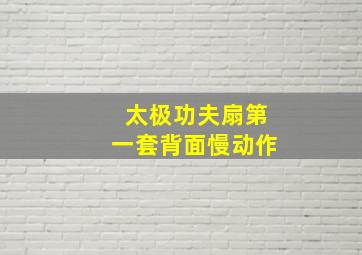 太极功夫扇第一套背面慢动作