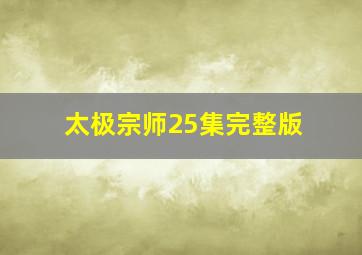 太极宗师25集完整版