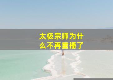 太极宗师为什么不再重播了