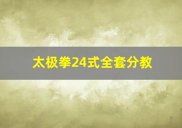 太极拳24式全套分教