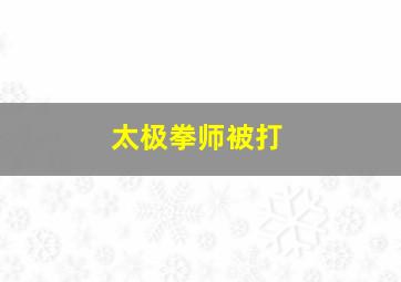 太极拳师被打