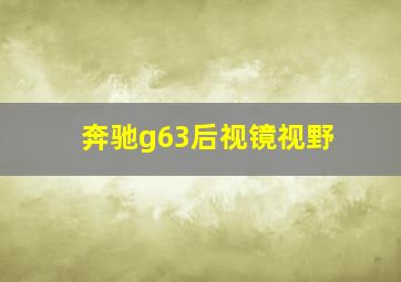 奔驰g63后视镜视野