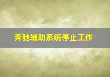 奔驰辅助系统停止工作