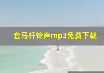 套马杆铃声mp3免费下载