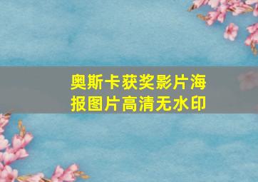 奥斯卡获奖影片海报图片高清无水印