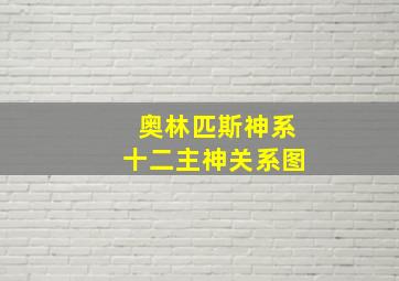 奥林匹斯神系十二主神关系图