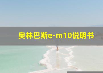 奥林巴斯e-m10说明书