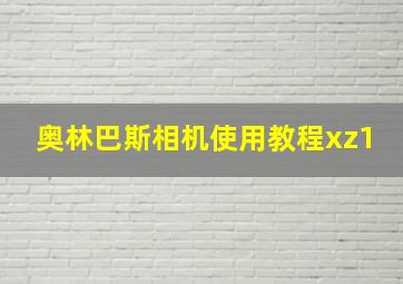 奥林巴斯相机使用教程xz1