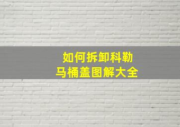 如何拆卸科勒马桶盖图解大全