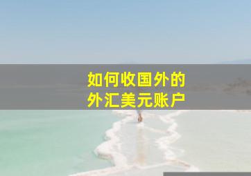 如何收国外的外汇美元账户