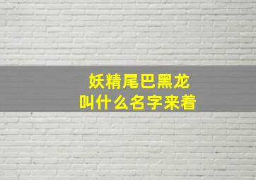 妖精尾巴黑龙叫什么名字来着