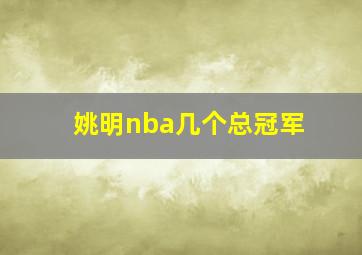 姚明nba几个总冠军