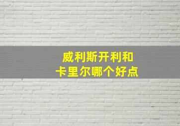 威利斯开利和卡里尔哪个好点