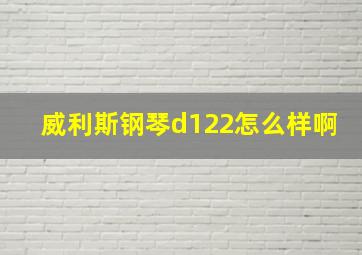 威利斯钢琴d122怎么样啊