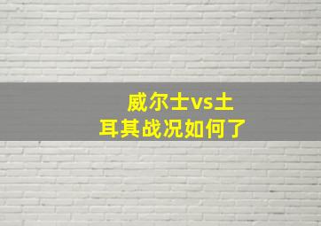 威尔士vs土耳其战况如何了