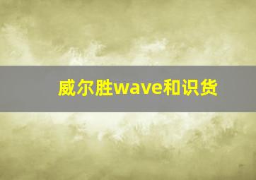 威尔胜wave和识货