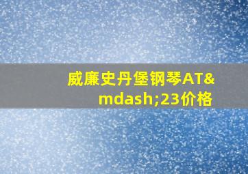 威廉史丹堡钢琴AT—23价格