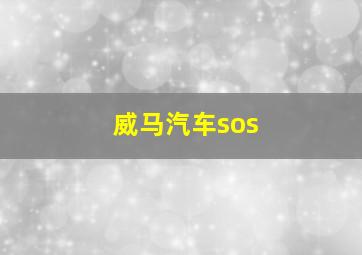 威马汽车sos