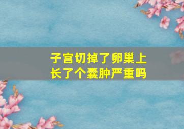 子宫切掉了卵巢上长了个囊肿严重吗