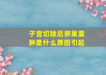 子宫切除后卵巢囊肿是什么原因引起