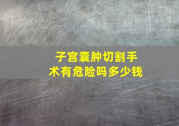 子宫囊肿切割手术有危险吗多少钱